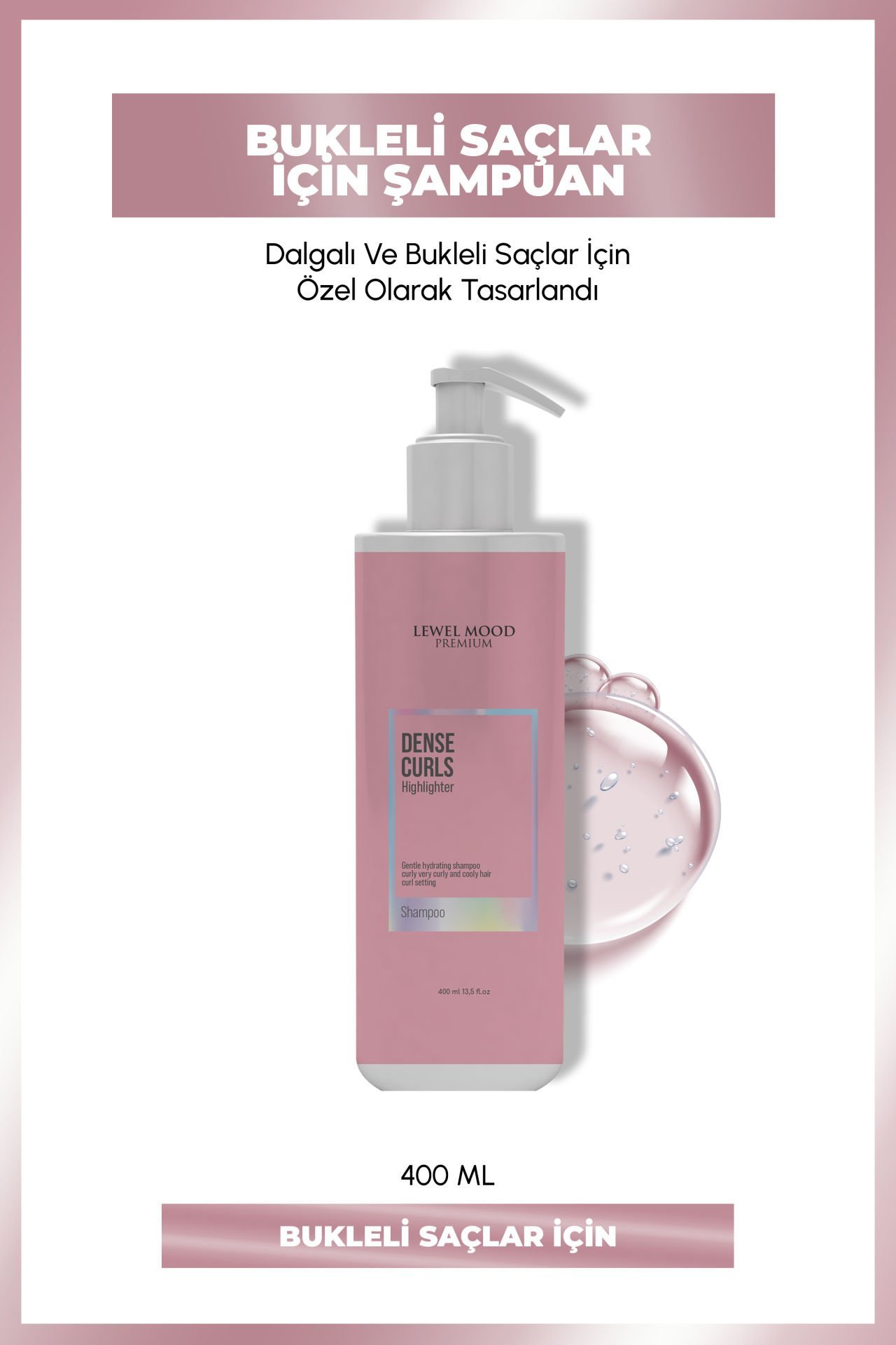Dense Curls Bukleli Saçlar İçin Bakım Şampuanı