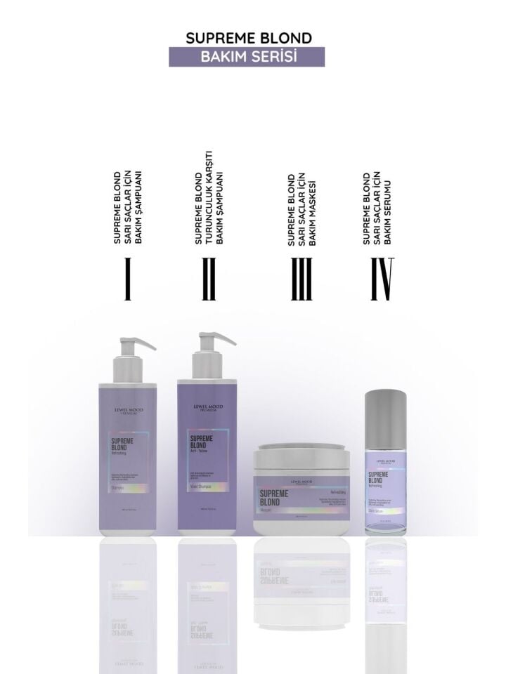 Supreme Blond Turunculuk Karşıtı Saç Bakım Şampuanı (Mor Şampuan)