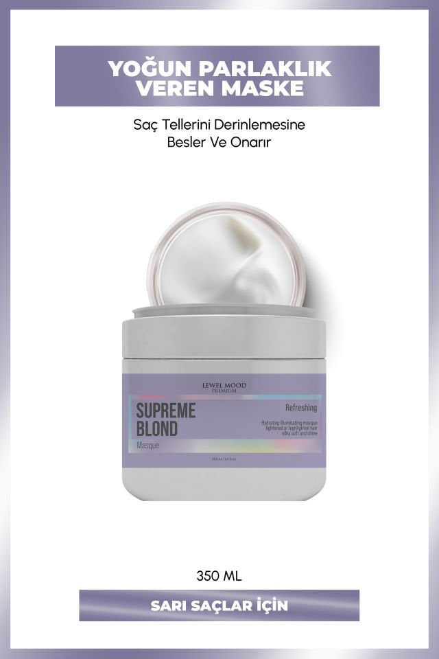 Supreme Blond Sarı Saçlar Bakım Maskesi